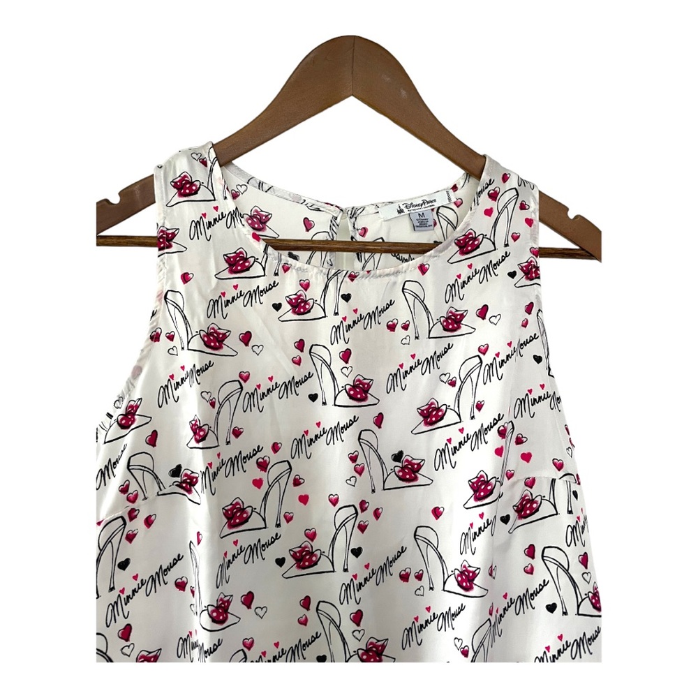 NWT Disney Parks Authentic Original Minnie Mouse sleeveless blouse - Picture 2 of 15